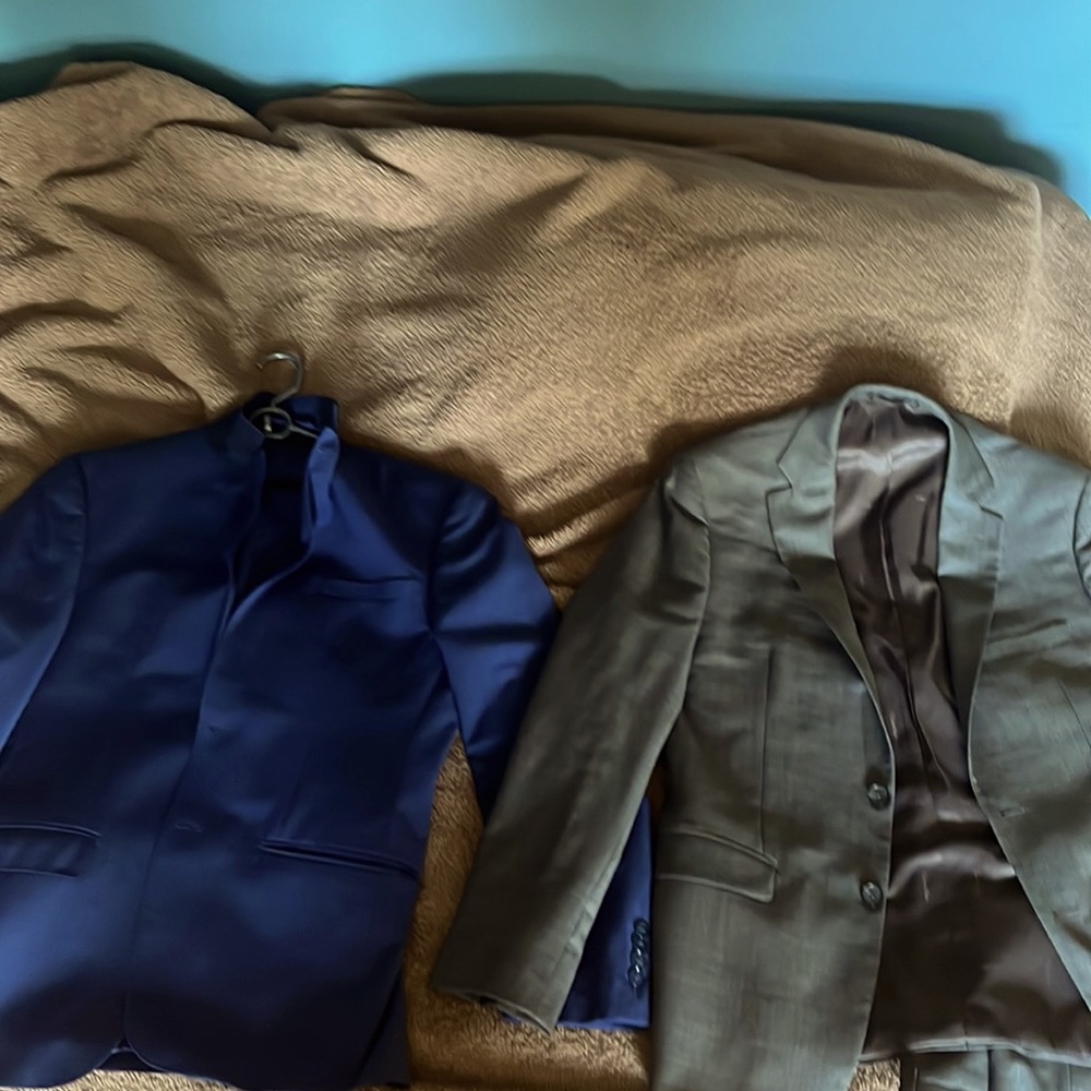 Dual Set of Two Piece Suits (Jacket & Pants) - Calvin Klein 40R
